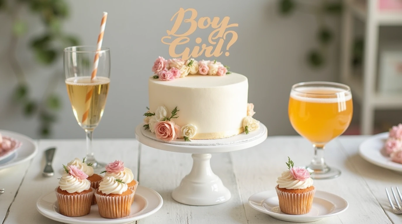 gender reveal cake